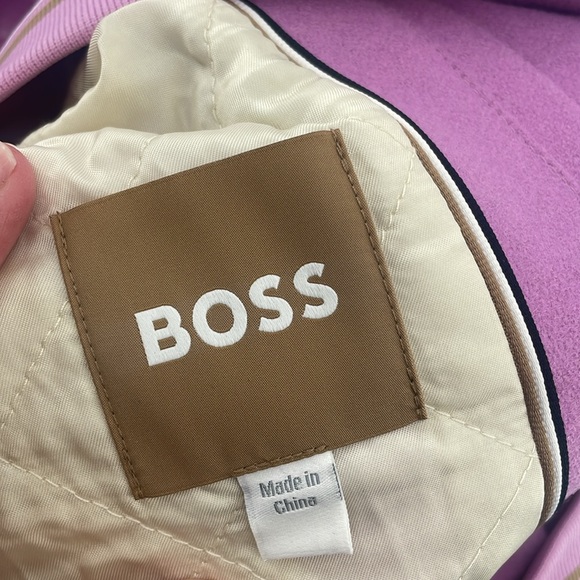Hugo Boss Letterman Jacket in Pink 14 A13 - Picture 3 of 7